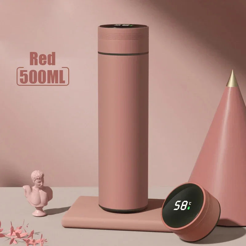 Taza térmica Templa Smart rosa con pantalla de temperatura